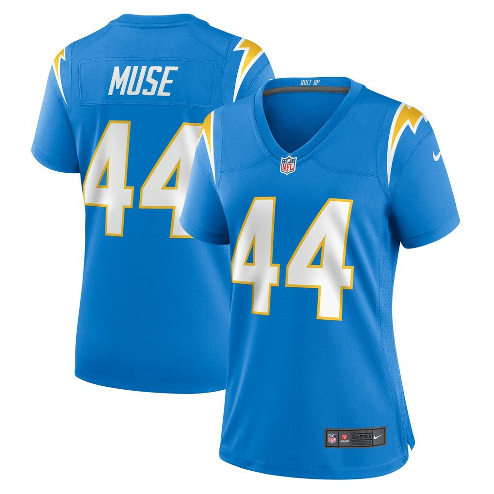 Tanner Muse Los Angeles Chargers Women's Team Game Jersey - Powder Blue Jerseys