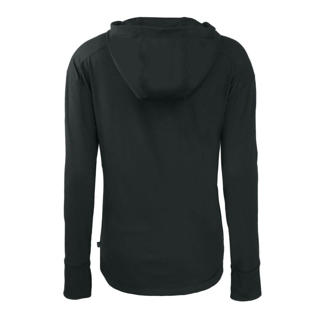 Detroit Lions Cutter & Buck Women's Throwback Daybreak Eco Recycled Half-Zip Hoodie - Black Hoodies