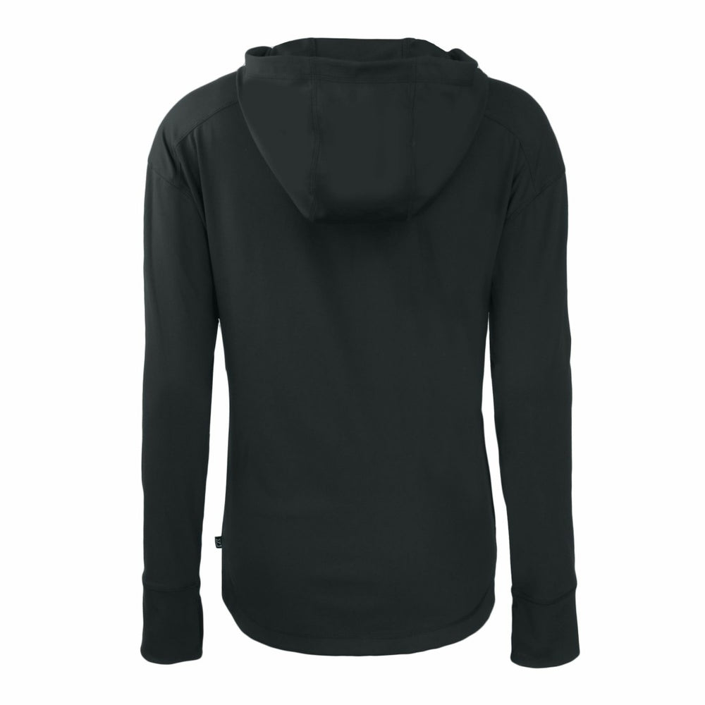 Detroit Lions Cutter & Buck Women's Throwback Daybreak Eco Recycled Half-Zip Hoodie - Black Hoodies