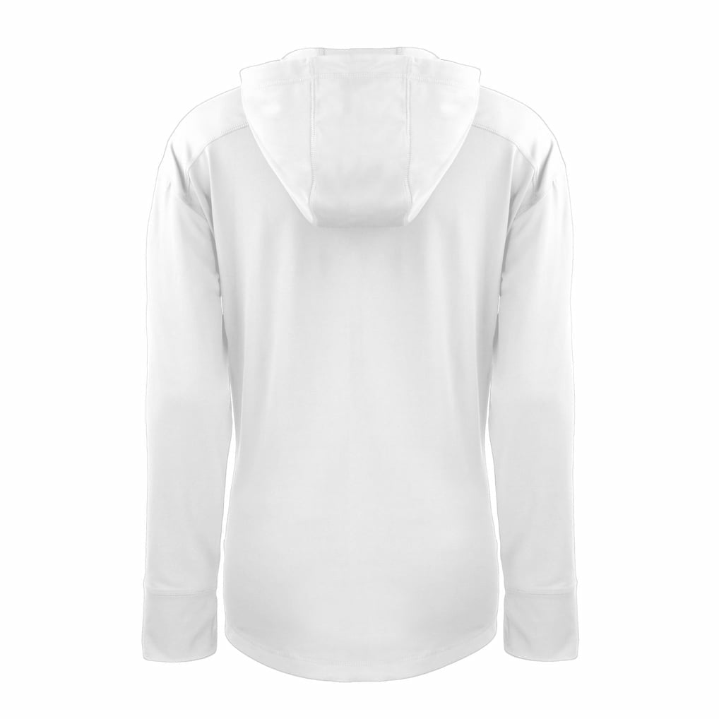 Buffalo Bills Cutter & Buck Women's Throwback Daybreak Eco Recycled Half-Zip Hoodie - White Hoodies