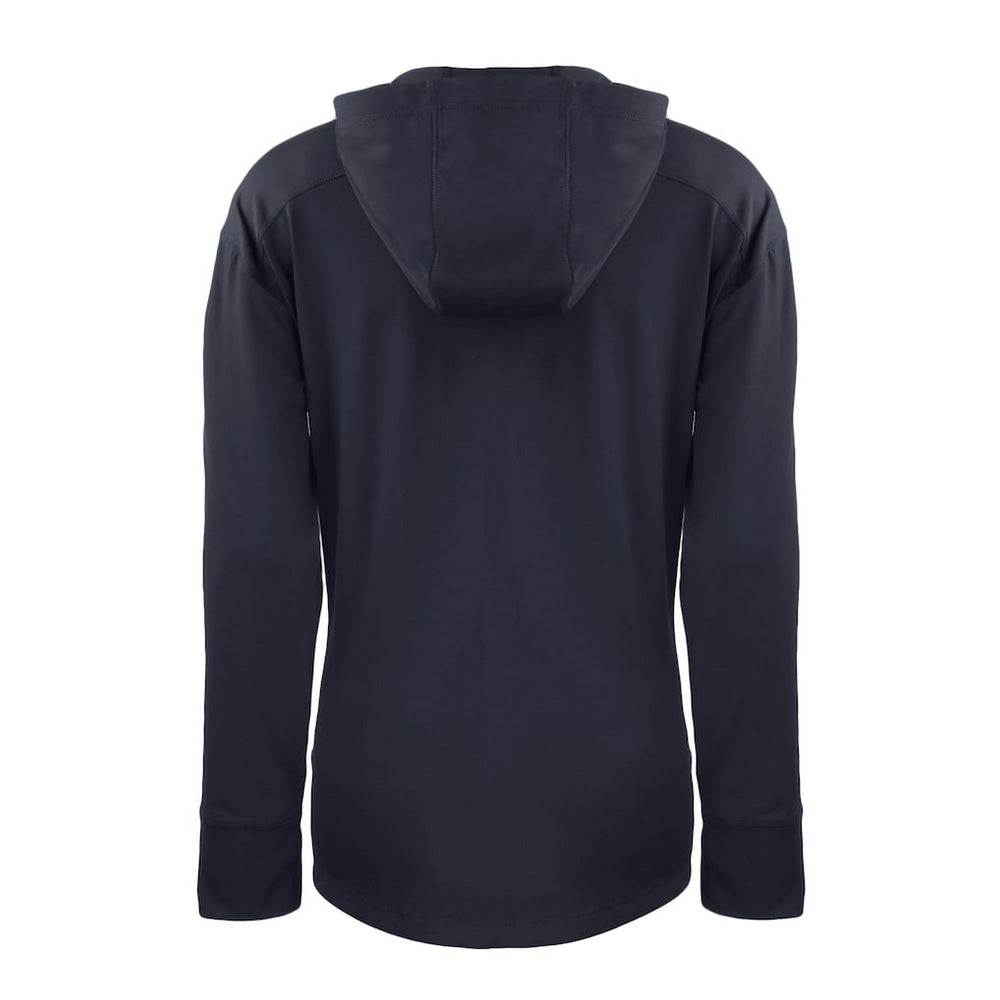Chicago Bears Cutter & Buck Women's Throwback Daybreak Eco Recycled Half-Zip Hoodie - Navy Hoodies