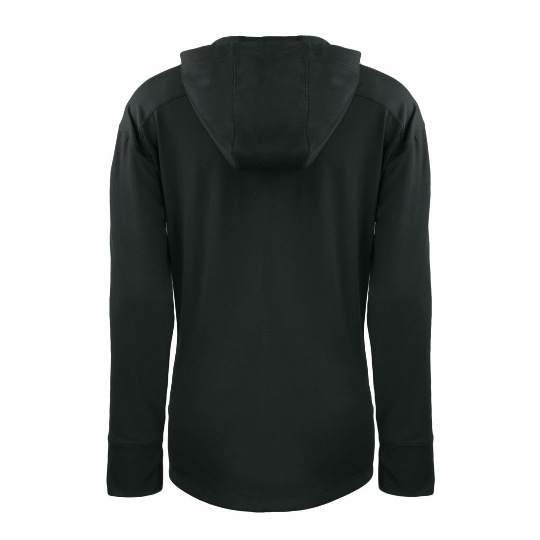 Detroit Lions Cutter & Buck Women's Throwback Daybreak Eco Recycled Half-Zip Hoodie - Black Hoodies