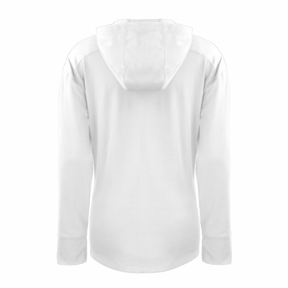 Detroit Lions Cutter & Buck Women's Throwback Daybreak Eco Recycled Half-Zip Hoodie - White Hoodies