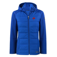 Buffalo Bills Cutter & Buck Women's Throwback Evoke Hybrid Eco Softshell Recycled Full-Zip Hoodie Jacket - Royal Hoodies