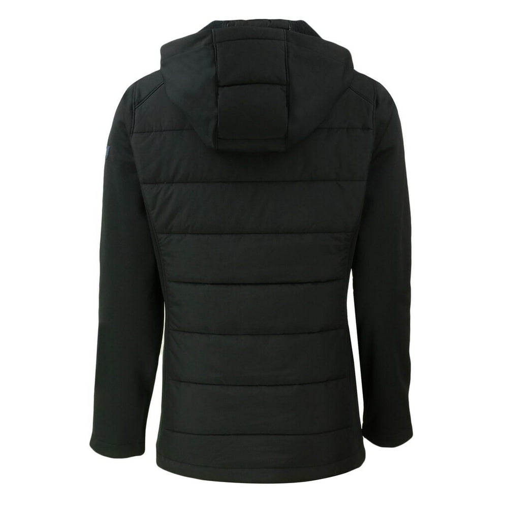 San Francisco 49ers Cutter & Buck Women's Throwback Evoke Hybrid Eco Softshell Recycled Full-Zip Hoodie Jacket - Black Hoodies
