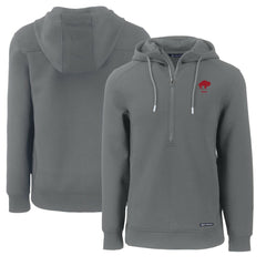 Buffalo Bills Cutter & Buck Throwback Roam Eco Half-Zip Recycled Pullover Hoodie - Gray Hoodies