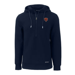Chicago Bears Cutter & Buck Throwback Roam Eco Half-Zip Recycled Pullover Hoodie - Navy Hoodies