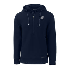 New York Giants Cutter & Buck Throwback Roam Eco Half-Zip Recycled Pullover Hoodie - Navy Hoodies