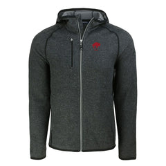 Buffalo Bills Cutter & Buck Throwback Mainsail Sweater-Knit Full-Zip Hoodie - Heather Charcoal Hoodies