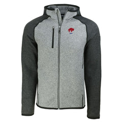 Buffalo Bills Cutter & Buck Throwback Mainsail Sweater-Knit Full-Zip Hoodie - Heather Gray/Heather Charcoal Hoodies