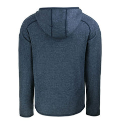 Chicago Bears Cutter & Buck Throwback Mainsail Sweater-Knit Full-Zip Hoodie - Heather Navy Hoodies