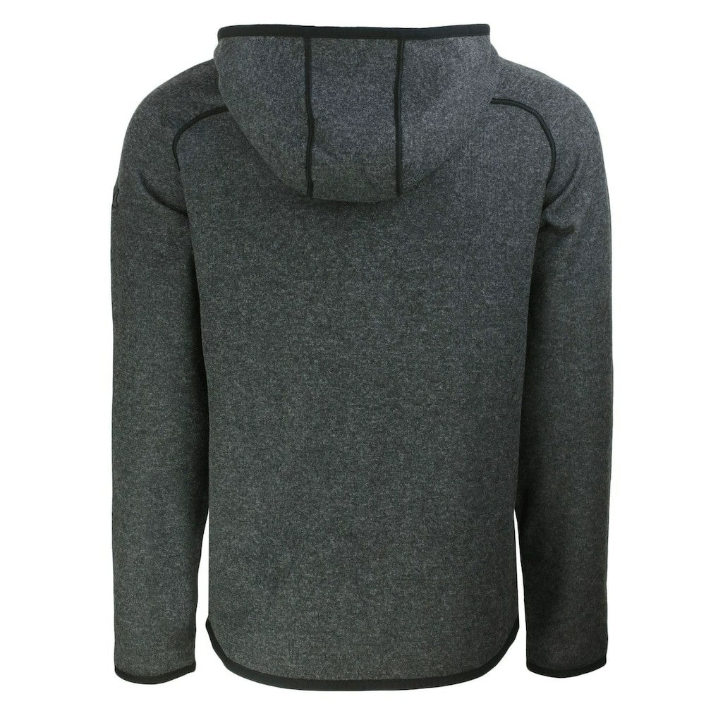 Chicago Bears Cutter & Buck Throwback Mainsail Sweater-Knit Full-Zip Hoodie - Heather Charcoal Hoodies