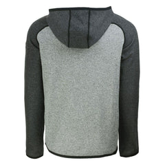 Chicago Bears Cutter & Buck Throwback Mainsail Sweater-Knit Full-Zip Hoodie - Heather Gray/Heather Charcoal Hoodies
