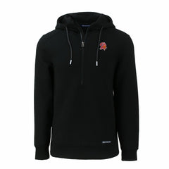 Tampa Bay Buccaneers Cutter & Buck Throwback Roam Eco Half-Zip Recycled Pullover Hoodie - Black Hoodies