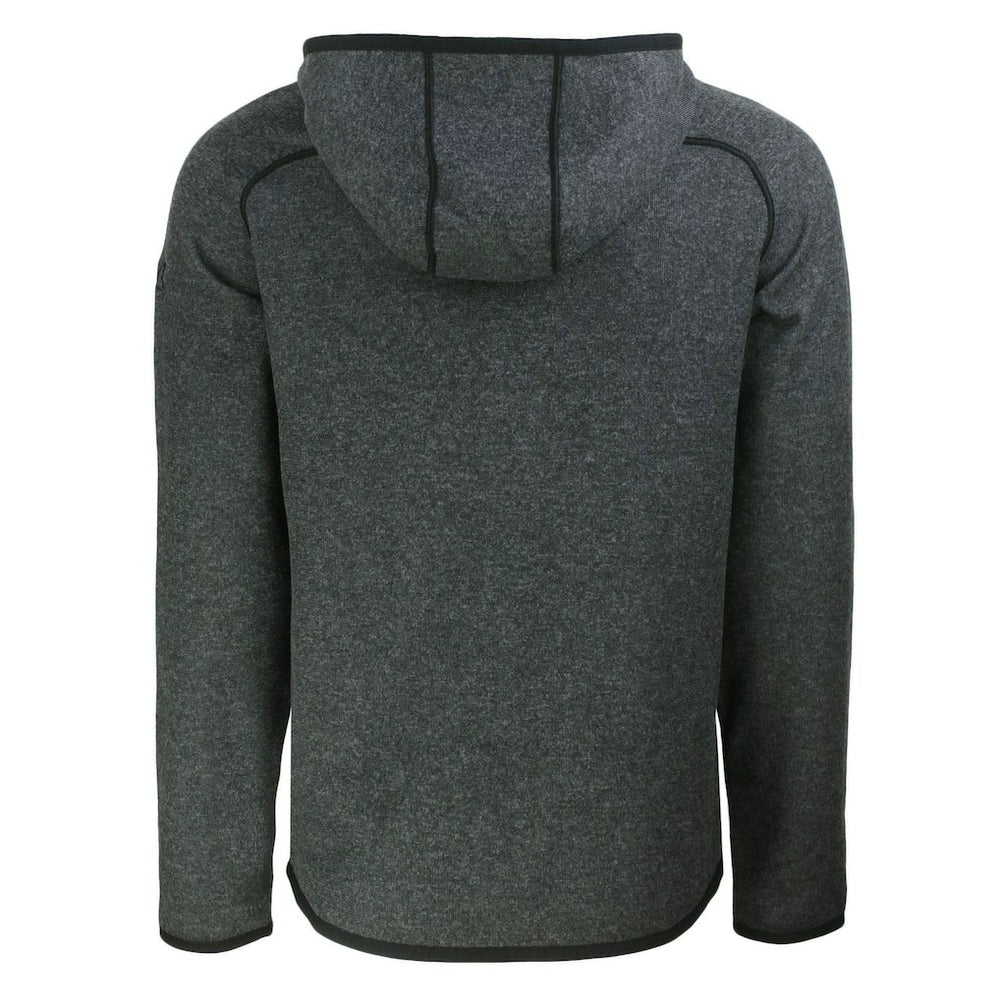Denver Broncos Cutter & Buck Throwback Mainsail Sweater-Knit Full-Zip Hoodie - Heather Charcoal Hoodies