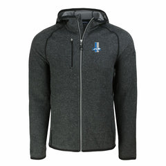 Detroit Lions Cutter & Buck Throwback Mainsail Sweater-Knit Full-Zip Hoodie - Heather Charcoal Hoodies