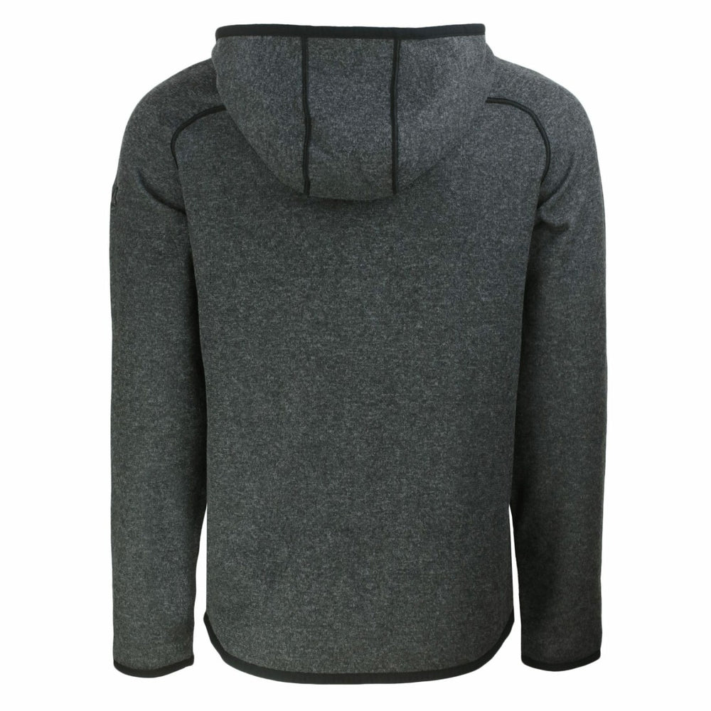 Detroit Lions Cutter & Buck Throwback Mainsail Sweater-Knit Full-Zip Hoodie - Heather Charcoal Hoodies