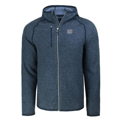 New York Giants Cutter & Buck Throwback Mainsail Sweater-Knit Full-Zip Hoodie - Heather Navy Hoodies