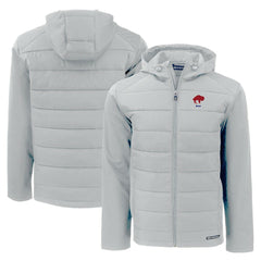 Buffalo Bills Cutter & Buck Throwback Evoke Hybrid Eco Softshell Recycled Full-Zip Hoodie Jacket - Gray Hoodies