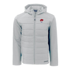 Buffalo Bills Cutter & Buck Throwback Evoke Hybrid Eco Softshell Recycled Full-Zip Hoodie Jacket - Gray Hoodies