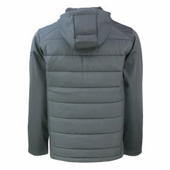 Denver Broncos Cutter & Buck Throwback Evoke Hybrid Eco Softshell Recycled Full-Zip Hoodie Jacket - Gray Hoodies