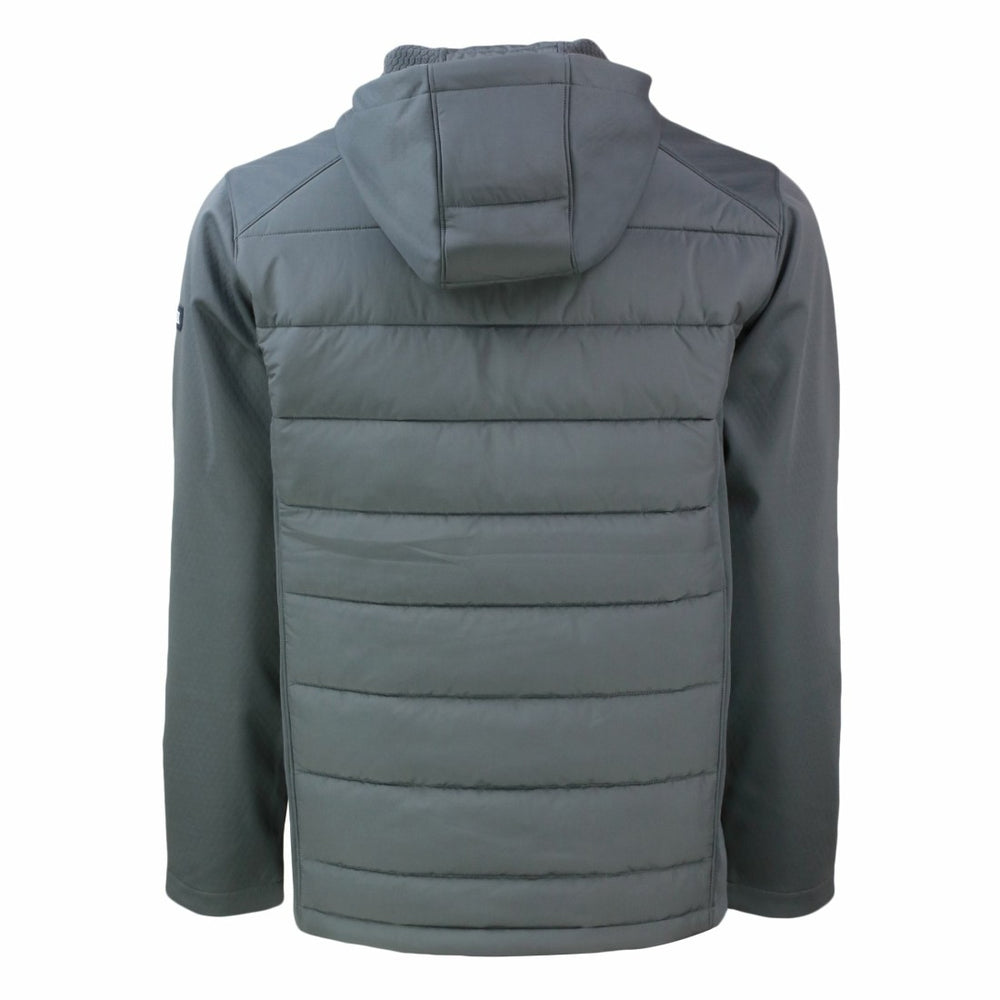 Detroit Lions Cutter & Buck Throwback Evoke Hybrid Eco Softshell Recycled Full-Zip Hoodie Jacket - Gray Hoodies