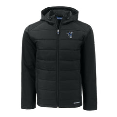 Indianapolis Colts Cutter & Buck Throwback Evoke Hybrid Eco Softshell Recycled Full-Zip Hoodie Jacket - Black Hoodies
