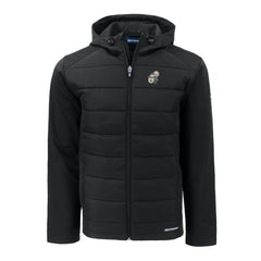 New Orleans Saints Cutter & Buck Throwback Evoke Hybrid Eco Softshell Recycled Full-Zip Hoodie Jacket - Black Hoodies