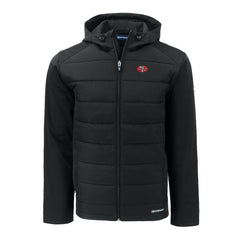 San Francisco 49ers Cutter & Buck Throwback Evoke Hybrid Eco Softshell Recycled Full-Zip Hoodie Jacket - Black Hoodies