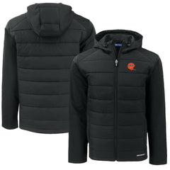 Cincinnati Bengals Cutter & Buck Throwback Big & Tall Evoke Hybrid Eco Softshell Recycled Full-Zip Jacket - Black Jackets