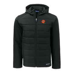 Cincinnati Bengals Cutter & Buck Throwback Big & Tall Evoke Hybrid Eco Softshell Recycled Full-Zip Jacket - Black Jackets