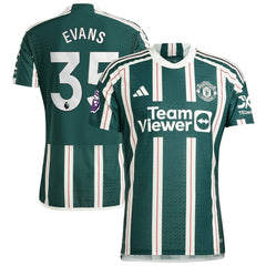 Jonny Evans Manchester United 2023/24 Away Player Jersey – Green - Adidas on sale