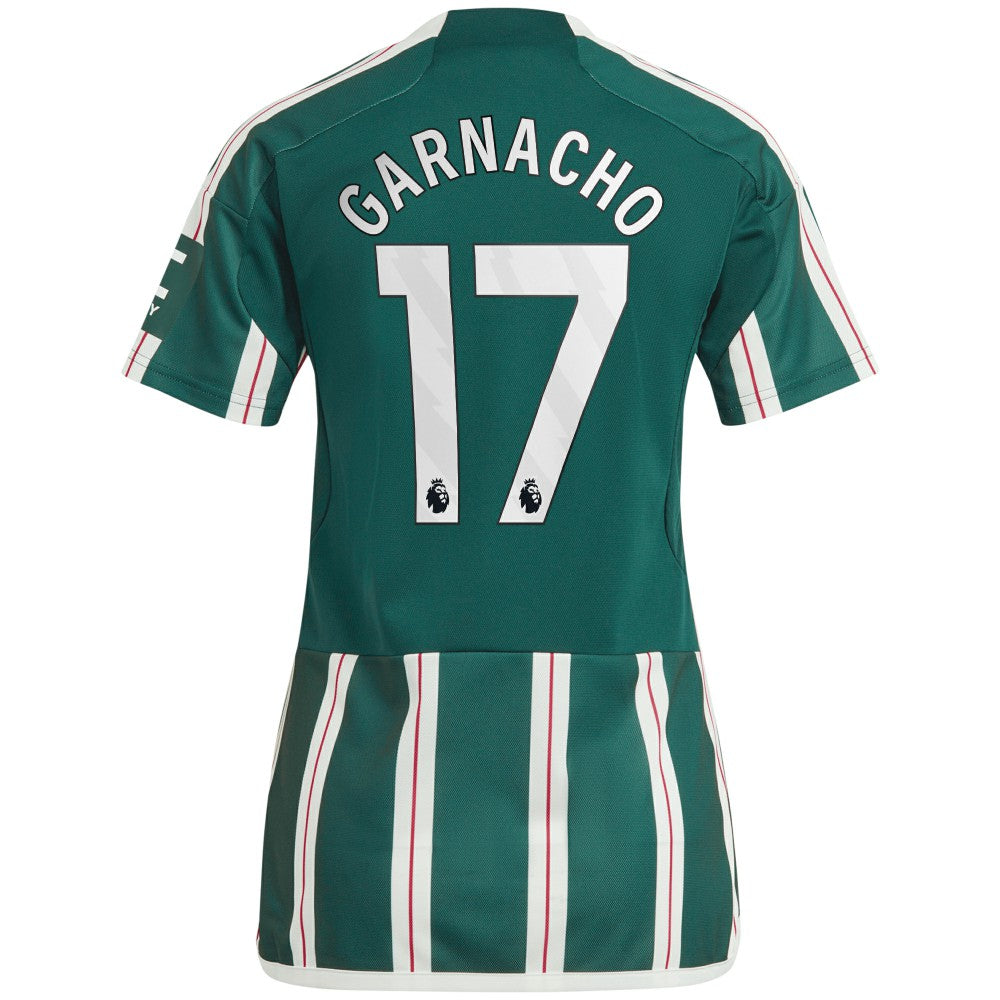 Alejandro Garnacho Manchester United Women's 2023/24 Away Replica Player Jersey – Green - Adidas outlet