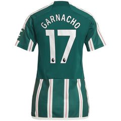 Alejandro Garnacho Manchester United Women's 2023/24 Away Replica Player Jersey – Green - Adidas outlet