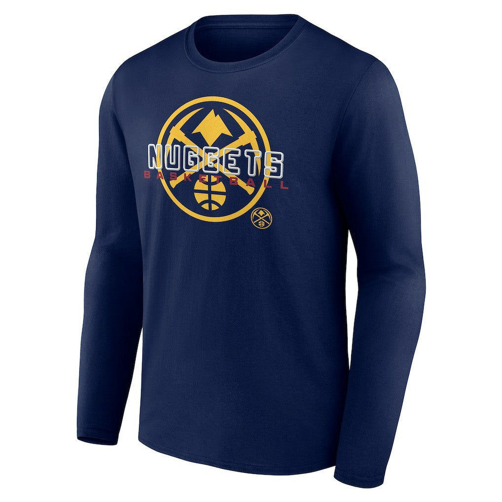 Denver Nuggets Stellar Personalized Name & Number Long Sleeve T-Shirt Navy outlet