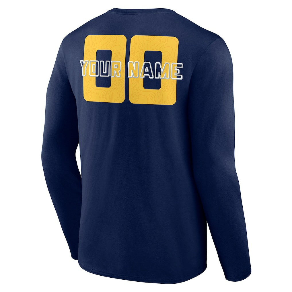 Denver Nuggets Stellar Personalized Name & Number Long Sleeve T-Shirt Navy outlet
