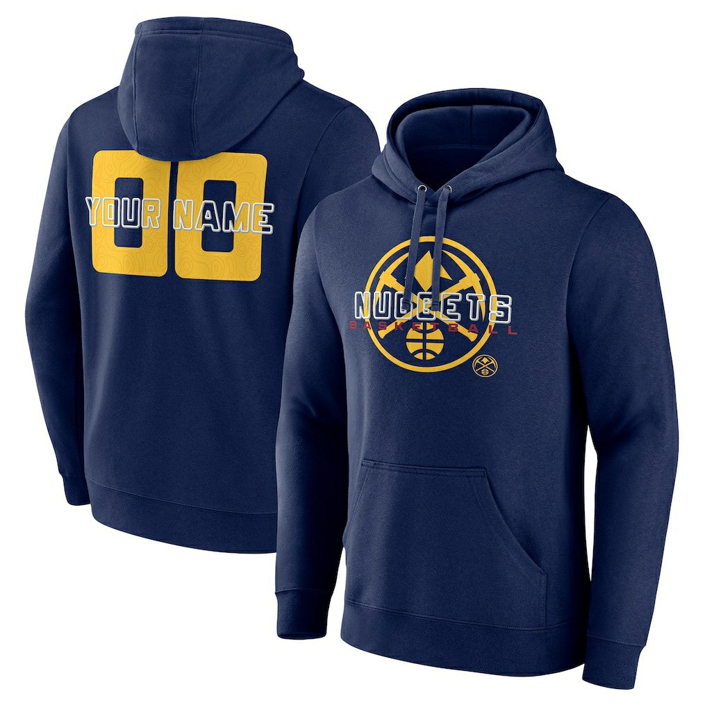 Denver Nuggets Stellar Personalized Name & Number Pullover Hoodie Navy outlet