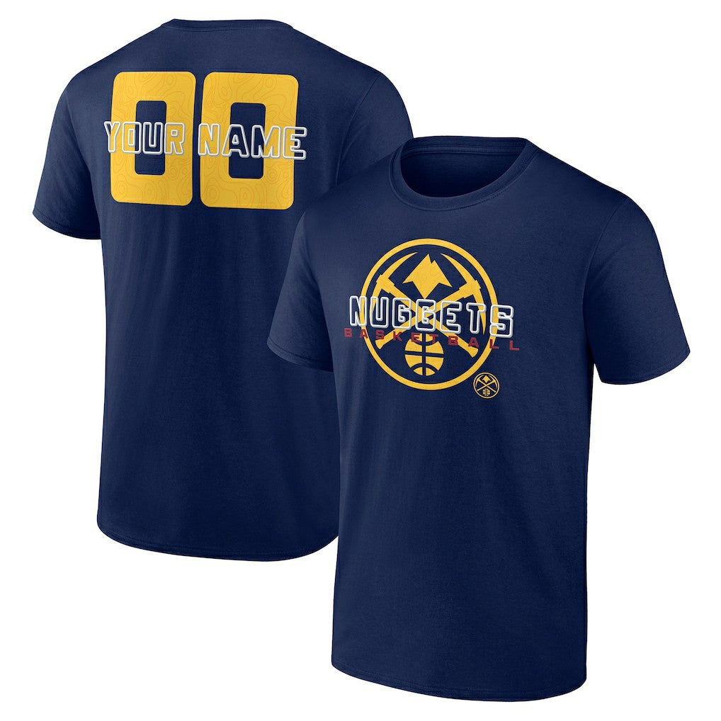 Denver Nuggets Stellar Personalized Name & Number T-Shirt Navy