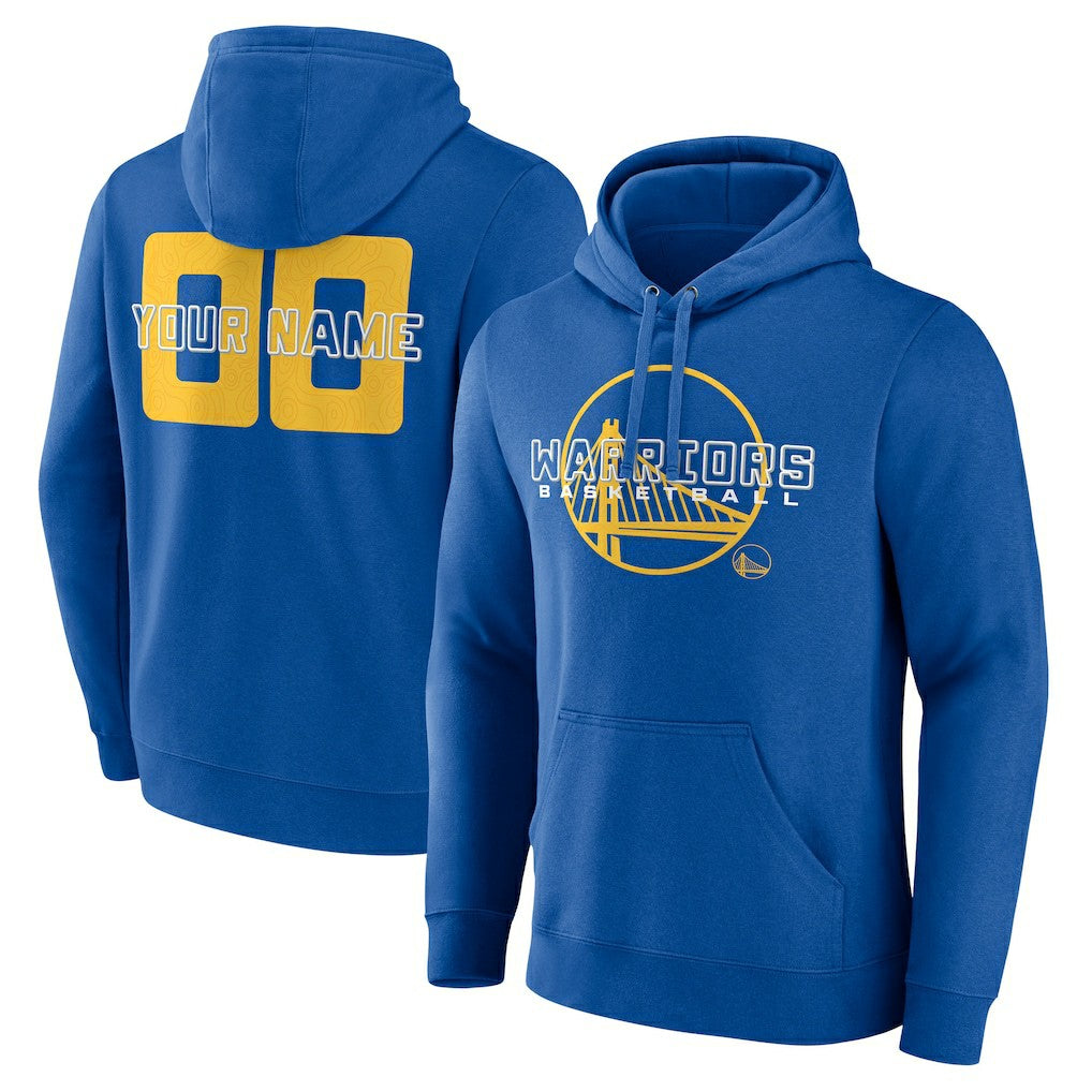 Golden State Warriors Stellar Personalized Name & Number Pullover Hoodie Royal outlet