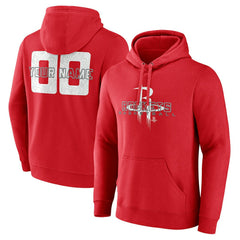 Houston Rockets Stellar Personalized Name & Number Pullover Hoodie Red outlet