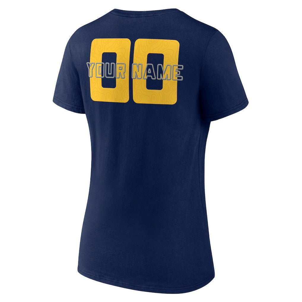 Indiana Pacers Women's Stellar Personalized Name & Number V-Neck T-Shirt Navy outlet