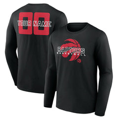 Toronto Raptors Stellar Personalized Name & Number Long Sleeve T-Shirt Black outlet