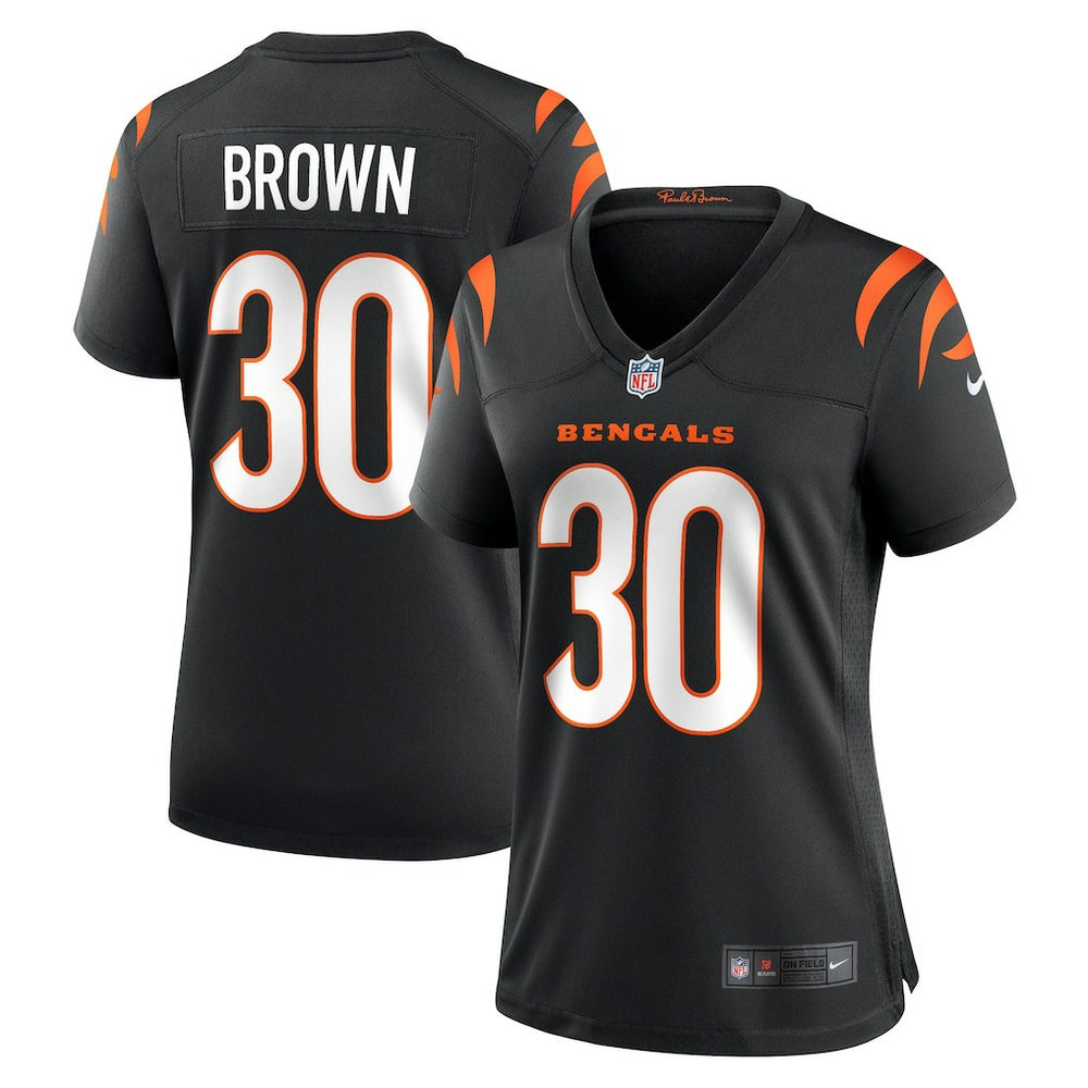 Chase Brown Cincinnati Bengals Women's Team Game Jersey - Black Jerseys