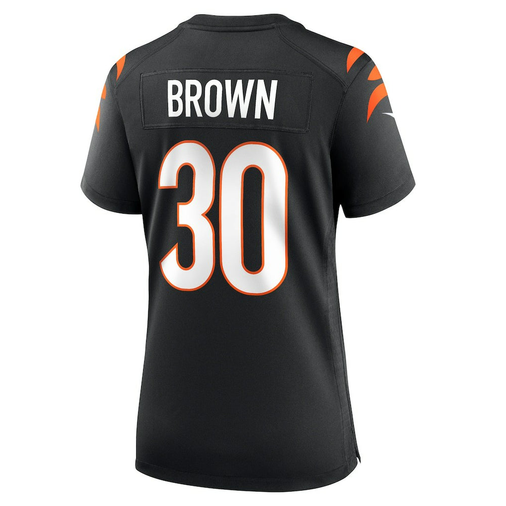 Chase Brown Cincinnati Bengals Women's Team Game Jersey - Black Jerseys