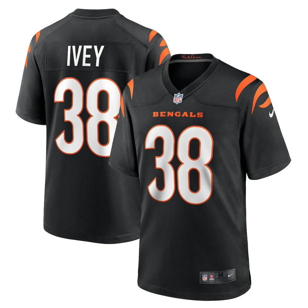 DJ Ivey Cincinnati Bengals Team Game Jersey - Black Jerseys