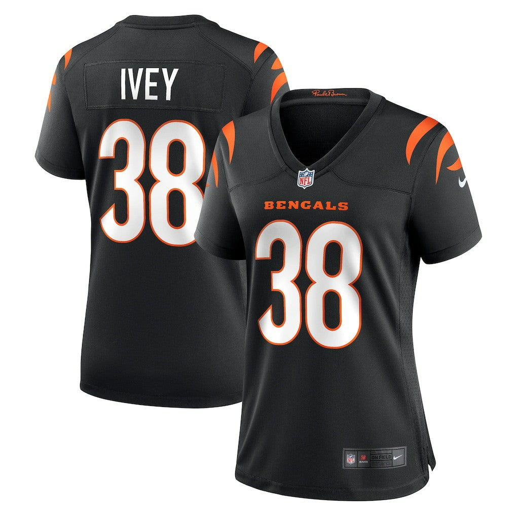 DJ Ivey Cincinnati Bengals Women's Team Game Jersey - Black Jerseys