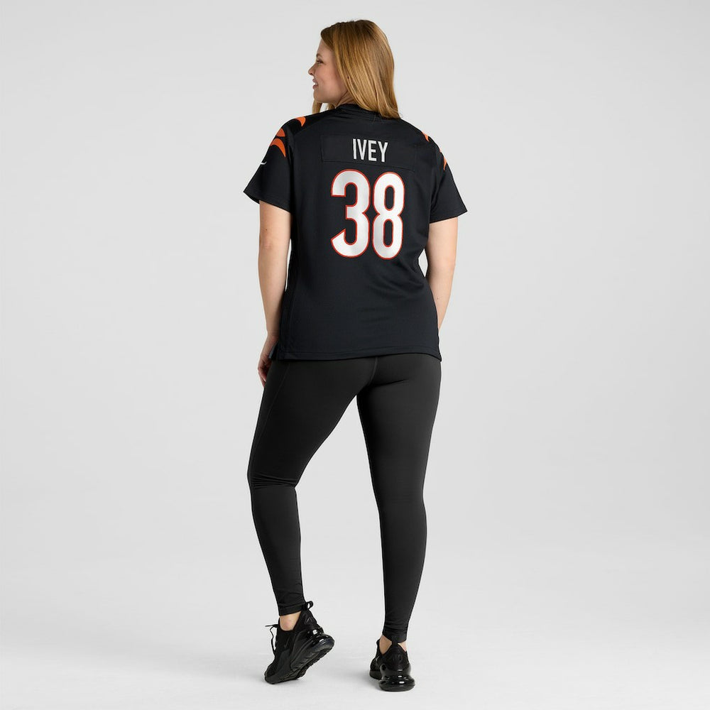 DJ Ivey Cincinnati Bengals Women's Team Game Jersey - Black Jerseys