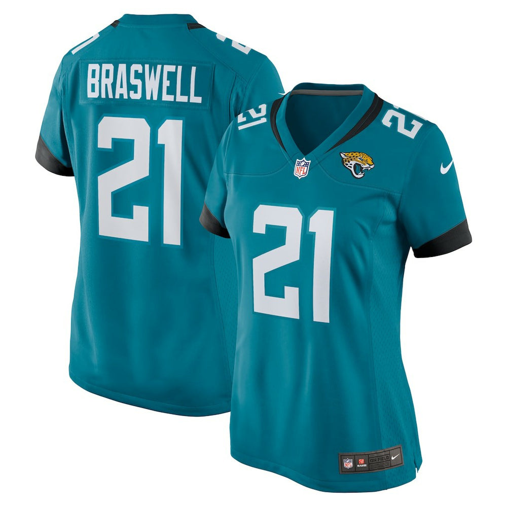 Christian Braswell Jacksonville Jaguars Women's Team Game Jersey - Teal Jerseys