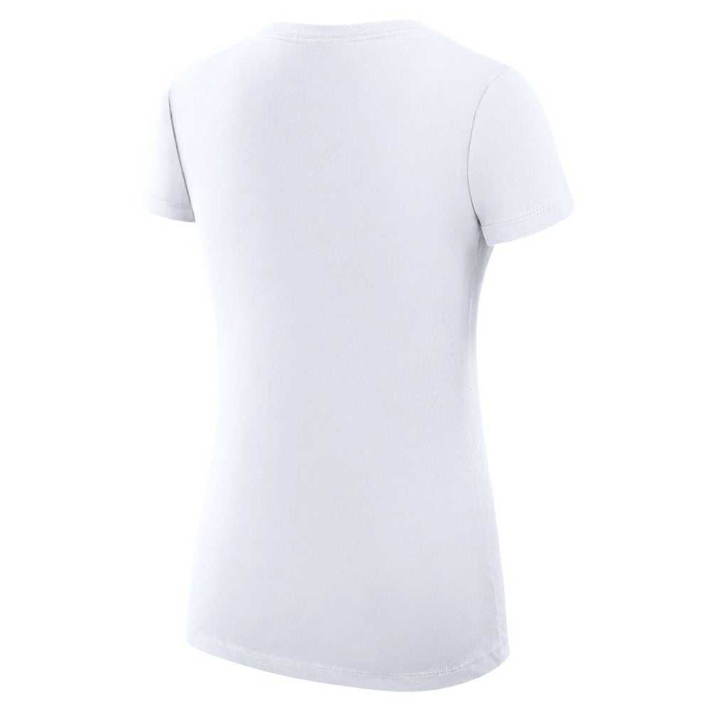 Los Angeles Dodgers G-III 4Her by Carl Banks Women's Super-Slim Fit Lightweight Love Graphic Team V-Neck T-Shirt - White T-shirts