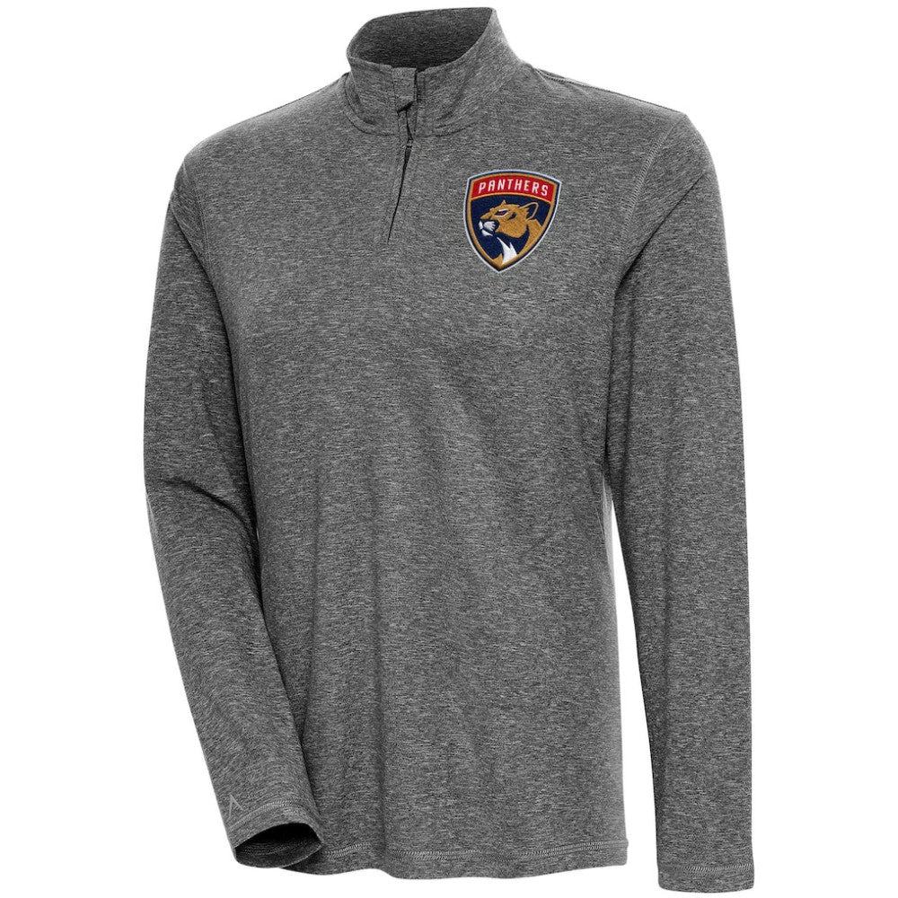 Florida Panthers Antigua Women's Confront Quarter-Zip Pullover Top - Heather Black | US 200624154